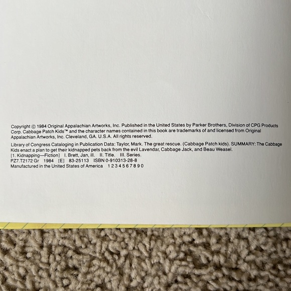 Cabbage Patch Kids 1984 Vintage Book - The Great Rescue - Picture 4 of 6